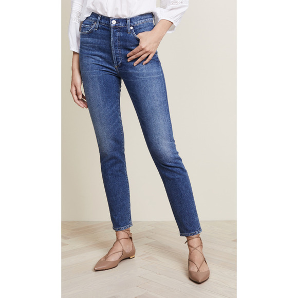 Citizens of Humanity Women Blue‎ Olivia Slim-Fit High-Rise Jeans Size 24 Classic - Picture 1 of 7
